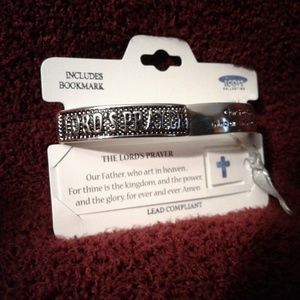 Lord's Prayer Patina Stretch Bracelet